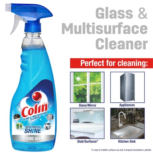 Colin Glass & Surface Cleaner Liquid Spray, Regular, 500 ml