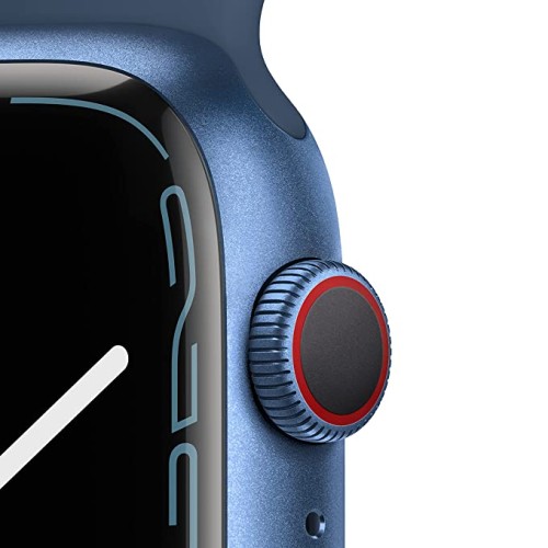 Apple Watch Series 7 (GPS + Cellular, 45mm) - Blue Aluminium Case with Abyss Blue Sport Band - Regular