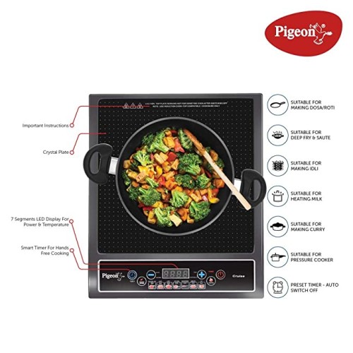 Pigeon by Stovekraft Cruise 1800 watt Induction Cooktop (Black)