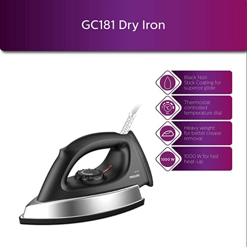 Philips GC181 Heavy Weight 1000-Watt Dry Iron