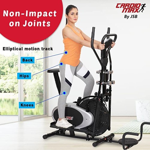 Roll over image to zoom in Cardio Max JSB HF150 Orbitrac Exercise Cycle Elliptical Cross Trainer Fitness Bike Mulifunctional Home Gym