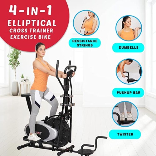 Roll over image to zoom in Cardio Max JSB HF150 Orbitrac Exercise Cycle Elliptical Cross Trainer Fitness Bike Mulifunctional Home Gym