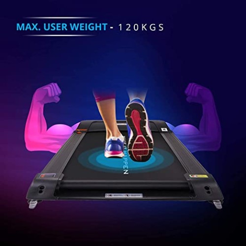 MAXPRO PTA460 DC Motorized Treadmill with Auto Incline, Semi Automatic Lubrication, Ipad/Mobile Phone Holder Perfect for Home Use with Free Installation Assistance