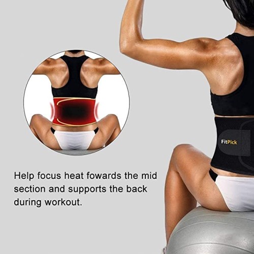 FIT PICK Sweat Belt, Stomach Belt for Men and Women Non-Tearable, Sauna Belt Waist Trainer , Sweat Belt for Men and Women