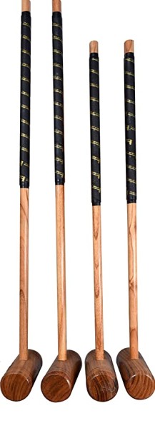 Synco Croquet Sport Gold Croquet Set 4 Player,Professional Set with Croquet Balls and acessories (38inch) for Adult, Perfect for Lawn, Backyard, Parks and Gardens for Fun and Professional Games.