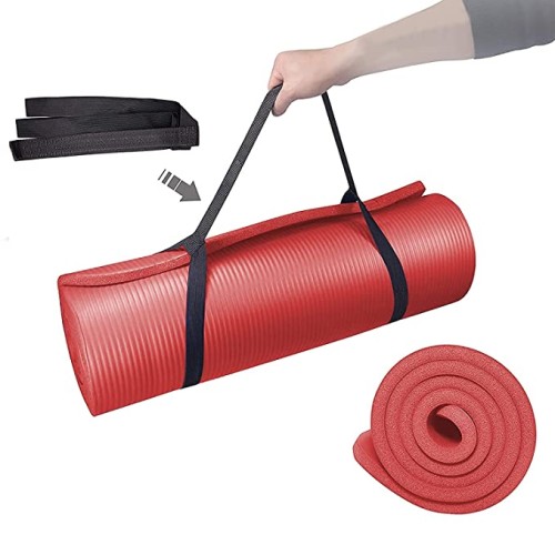 Ozoy 13mm Extra Thick Yoga and Exercise Mat Anti Skid with Carrying Strap for Gym Workout and Flooring Exercise With bag