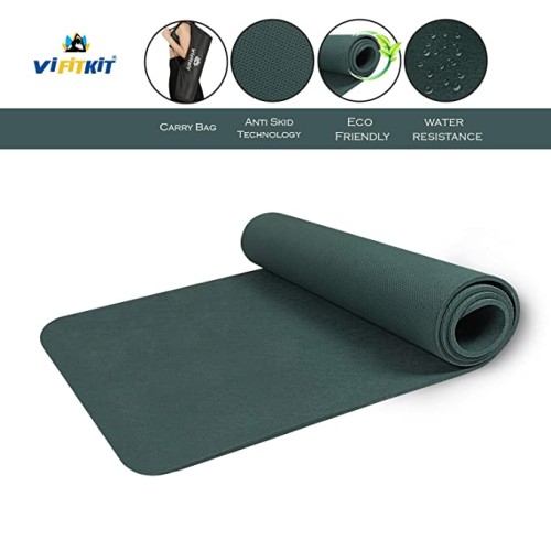 VIFITKIT Anti-Skid Yoga Mat with Carry Bag for Home Gym & Outdoor Workout for Men & Women