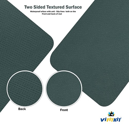 VIFITKIT Anti-Skid Yoga Mat with Carry Bag for Home Gym & Outdoor Workout for Men & Women