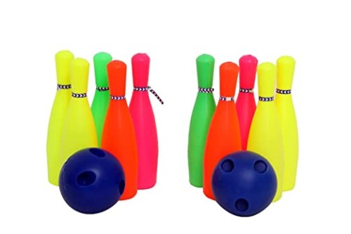 Ahyan International Bowling Toy Plastic Set with 10 Bottles and 2 Balls Game for Kids (Bowling Toy Set,Multicolor)