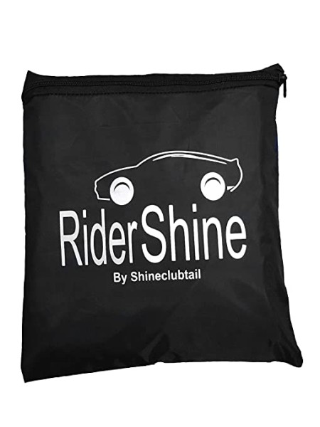 RiderShine Dust & Waterproof Bike Body Cover for Royal Enfield Classic 350 with Double Mirror Pocket Black