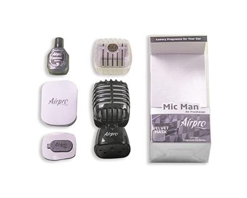 Airpro Luxury Mic Man Black - Velvet Mask Fragrance - Car Air Freshener Perfume
