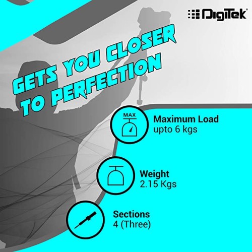 DIGITEK® (DTR 690 VD PRO) (208 cm) Lightweight Tripod (Maximum Load up to 3kgs), 6.85 Feet Tall Digital SLR & Video Cameras, Made Aluminium Material