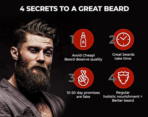 Beardo Beard and Hair Growth Oil - 50 ml for faster beard growth and thicker looking beard | Natural Actives Only | No Harmful Chemicals | Beard Oil for Patchy and Uneven Beard | Clinically Tested | Non Sticky