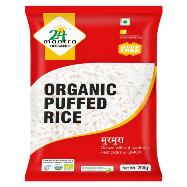 24 Mantra Organic Puffed Rice / Murmura 200 g